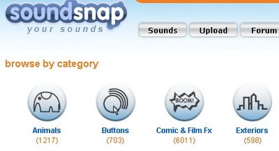 Soundsnap: Buscador de efectos de sonido